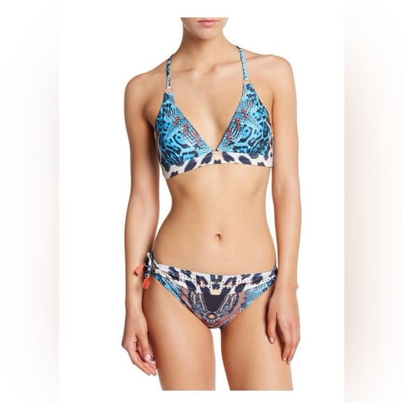 LA MODA CLOTHING - 2-Piece Embellished Animal-Print Bikini - Picture 1 of 4